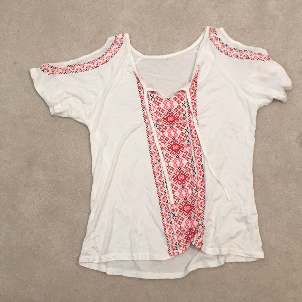 👚Colorful Women’s Cold Shoulder Top👚